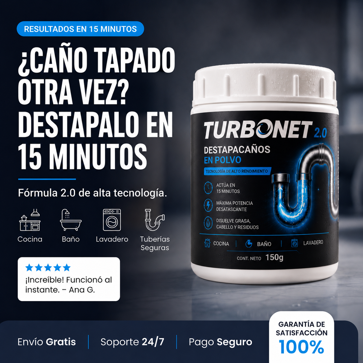 Turbonet 2.0 - Polvo destapacaño