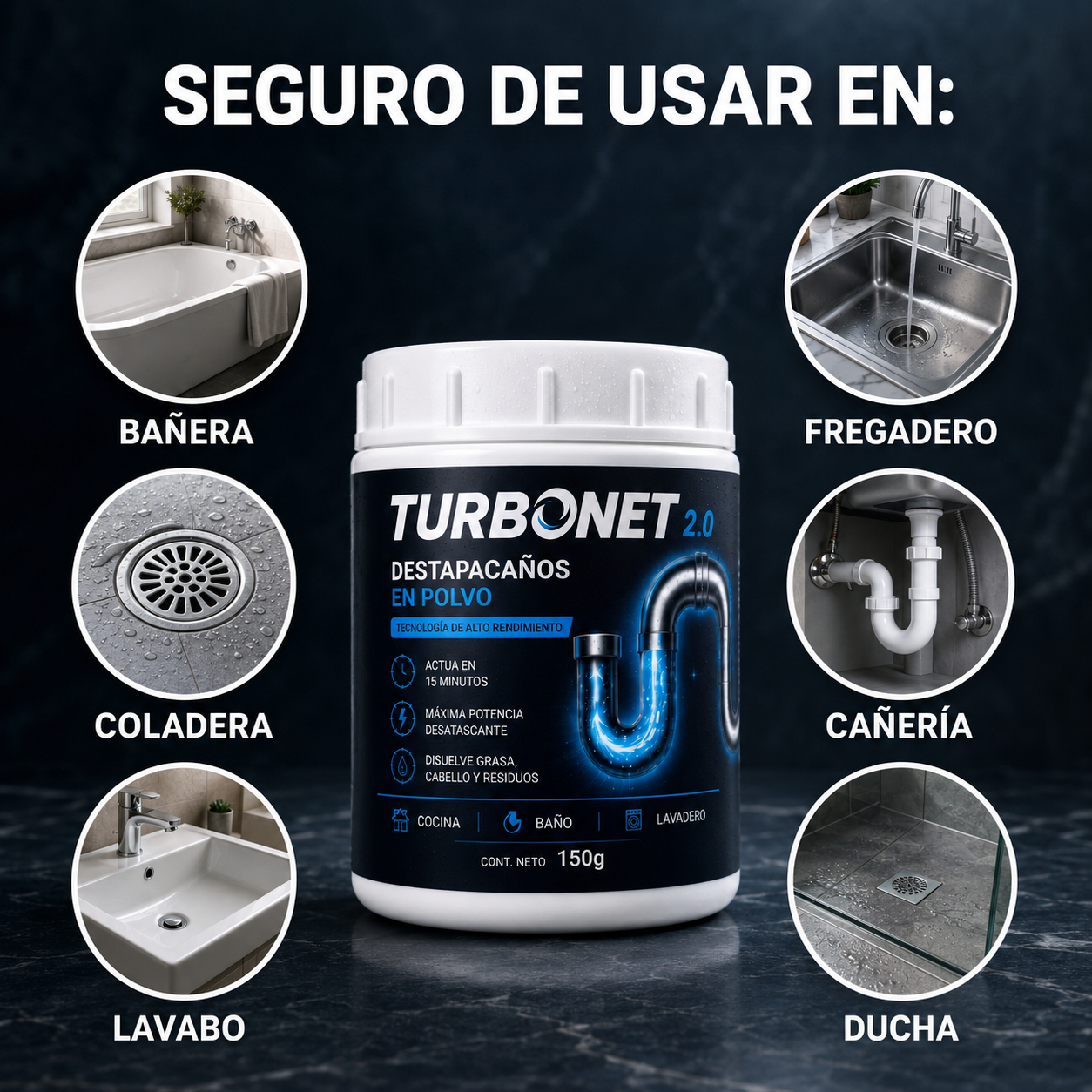Turbonet 2.0 - Polvo destapacaño